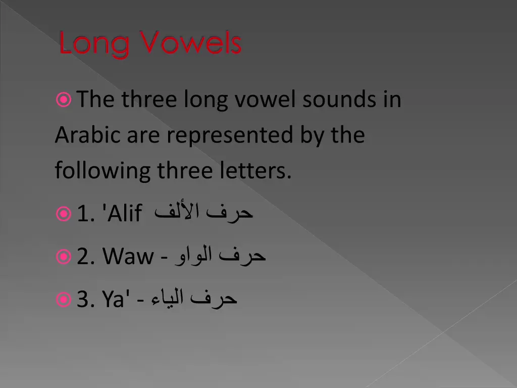 long vowels