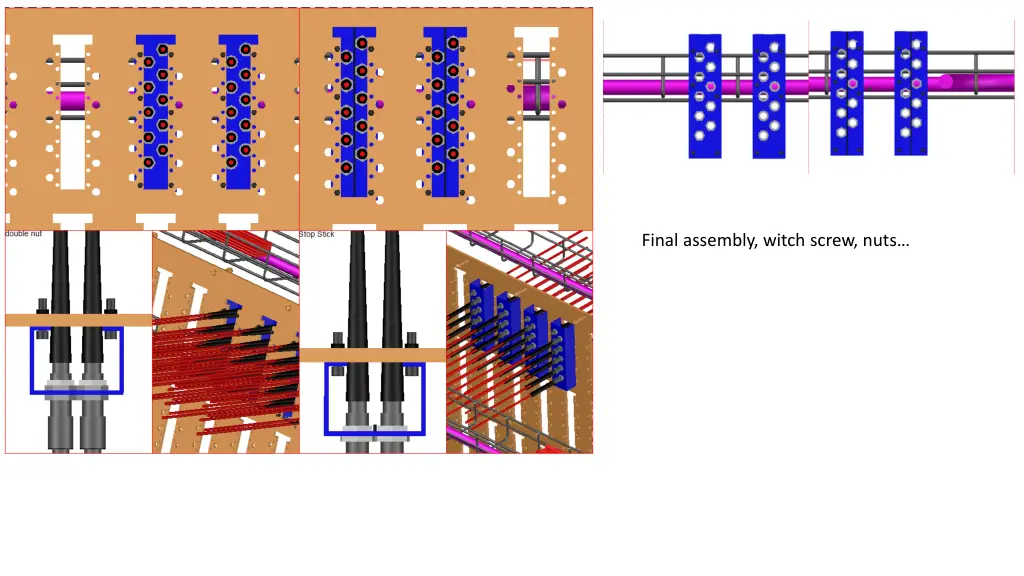 final assembly witch screw nuts