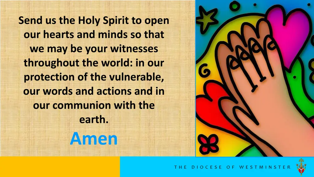 send us the holy spirit to open our hearts