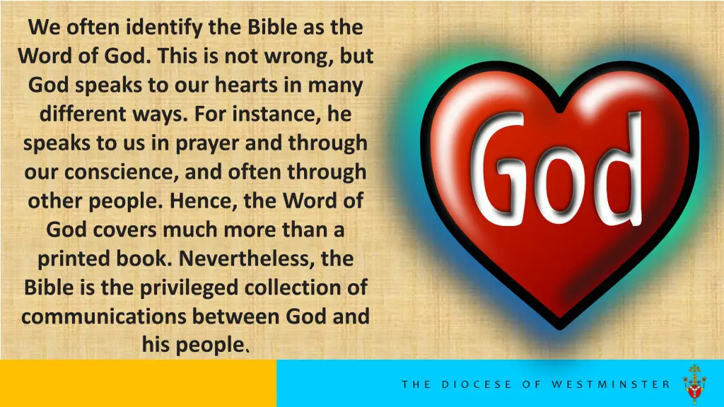 we often identify the bible as the word