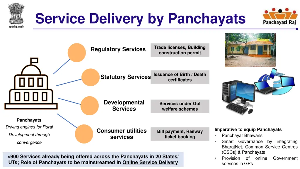 service delivery by panchayats
