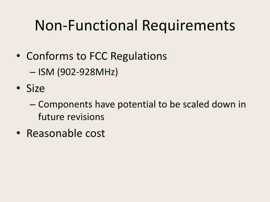 non functional requirements