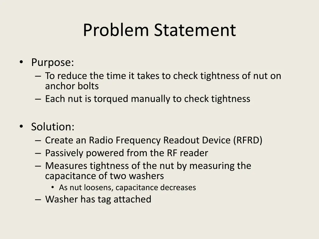 problem statement