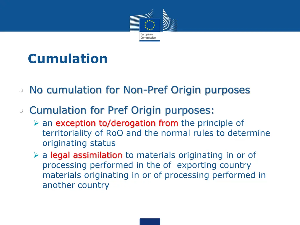 cumulation