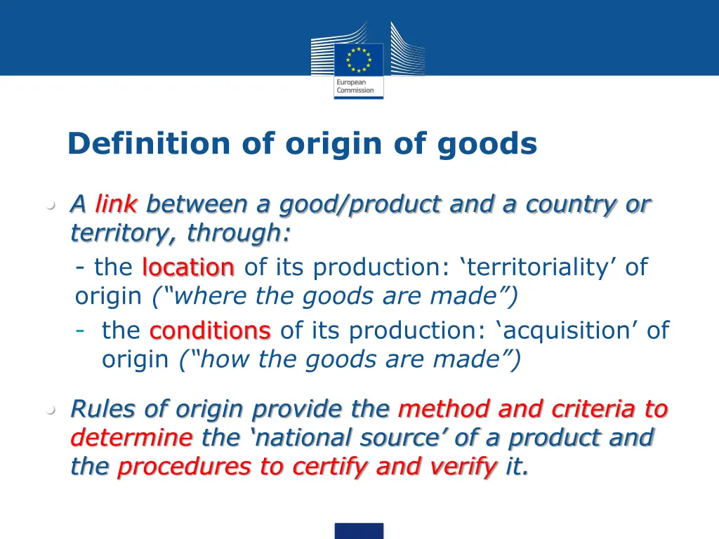 definition of origin of goods