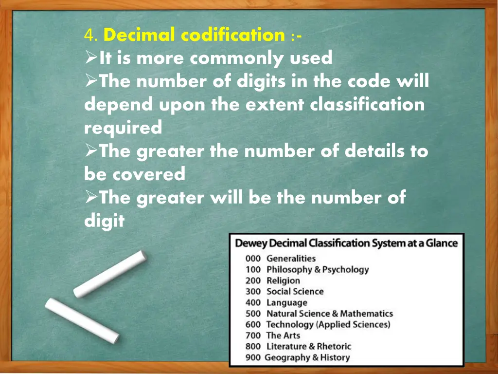 4 decimal codification it is more commonly used