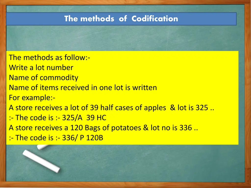 the methods of codification