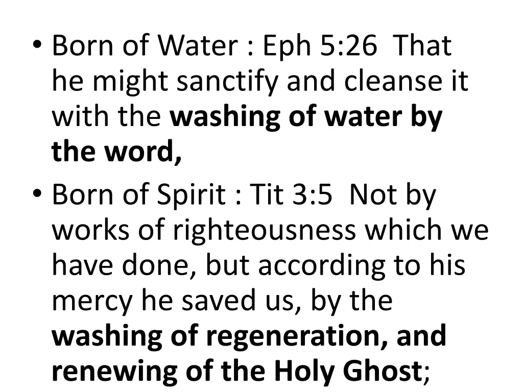 born of water eph 5 26 that he might sanctify