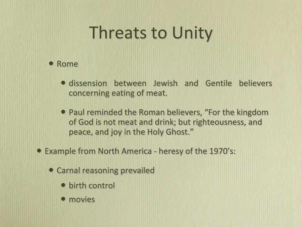 threats to unity 5