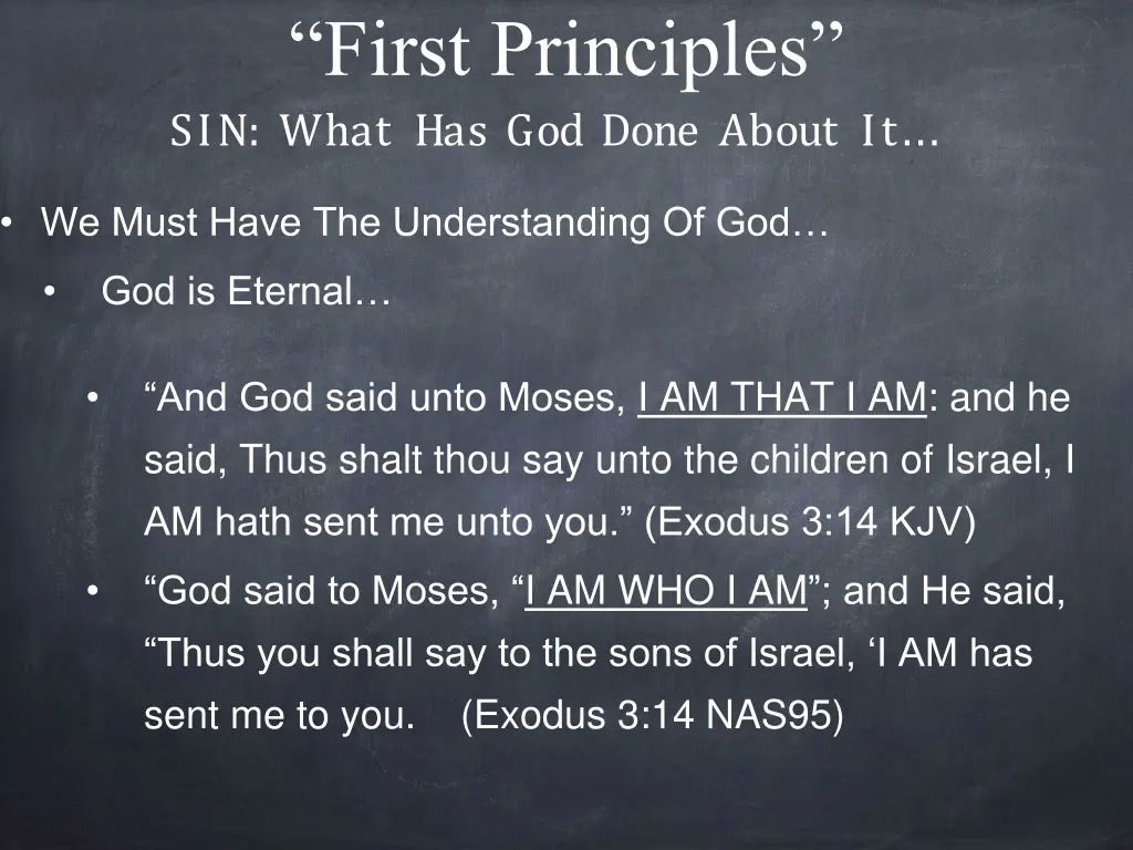 first principles sin what has god done about it 4