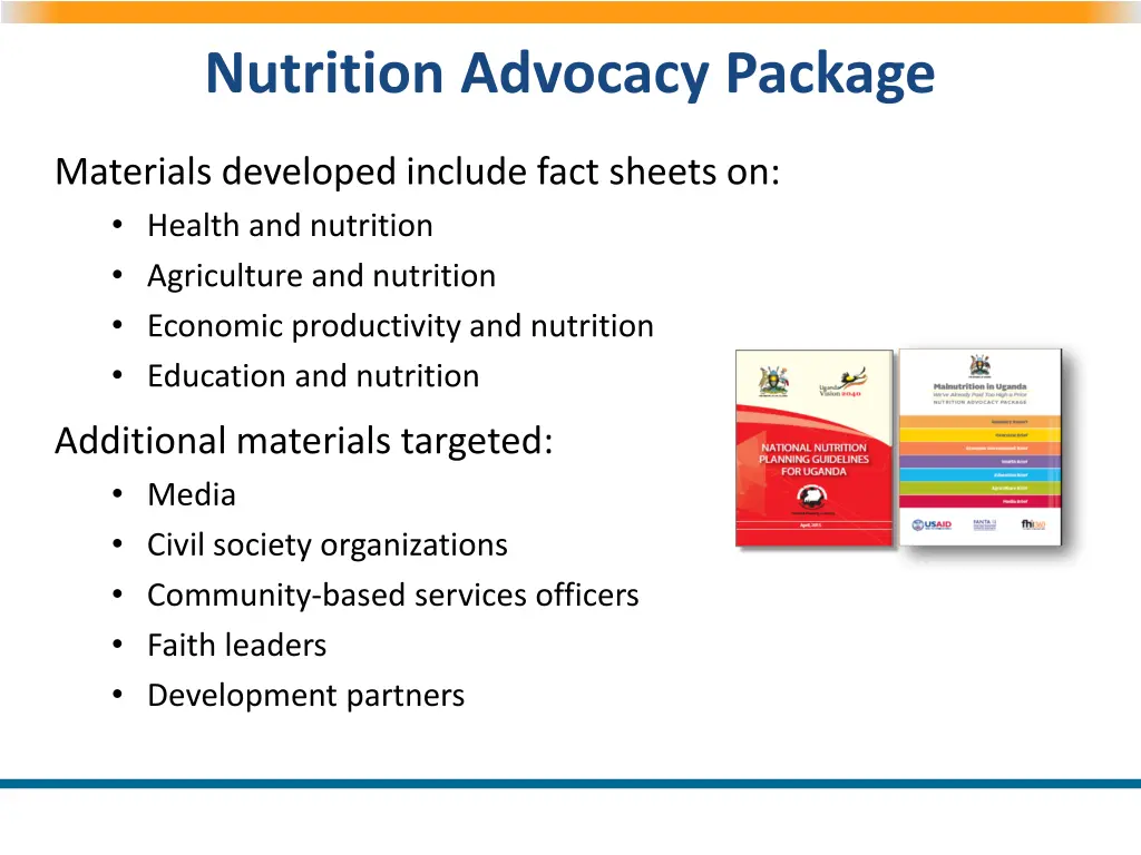 nutrition advocacy package