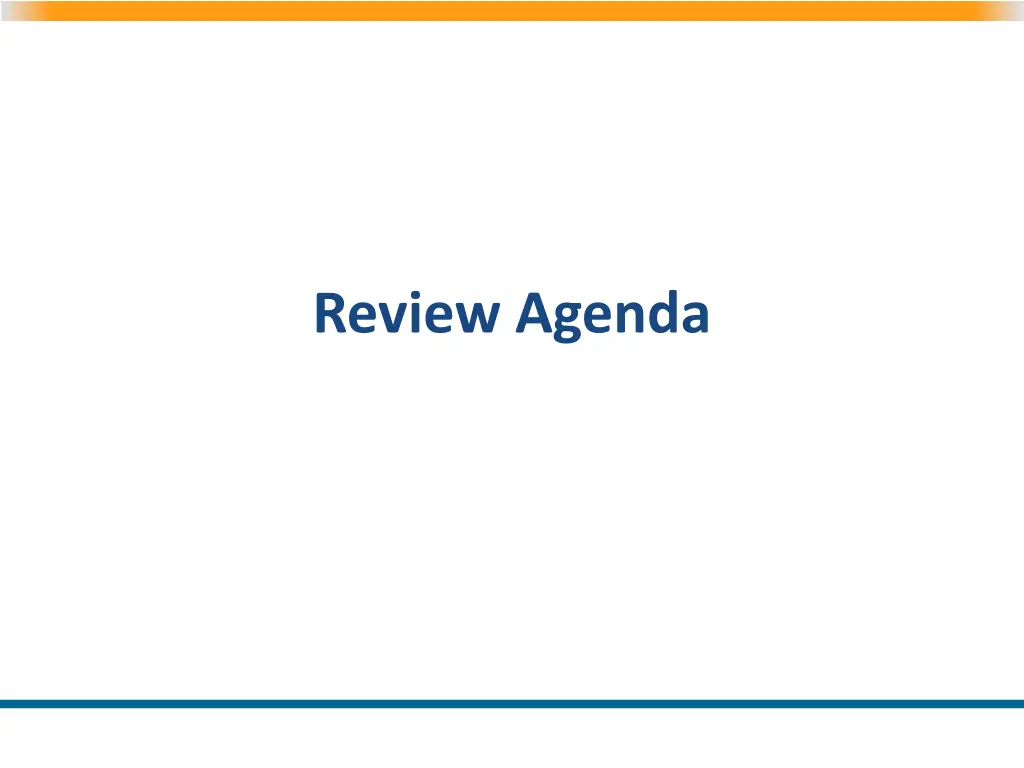 review agenda