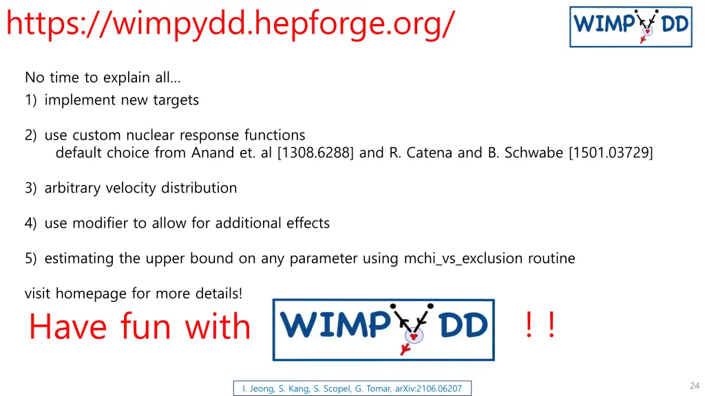 https wimpydd hepforge org