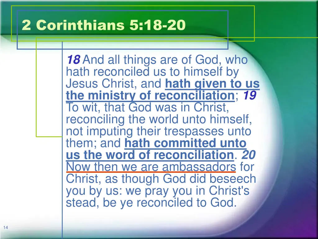 2 corinthians 5 18 20