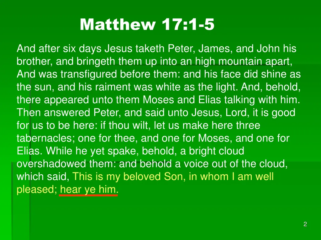 matthew 17 1 5