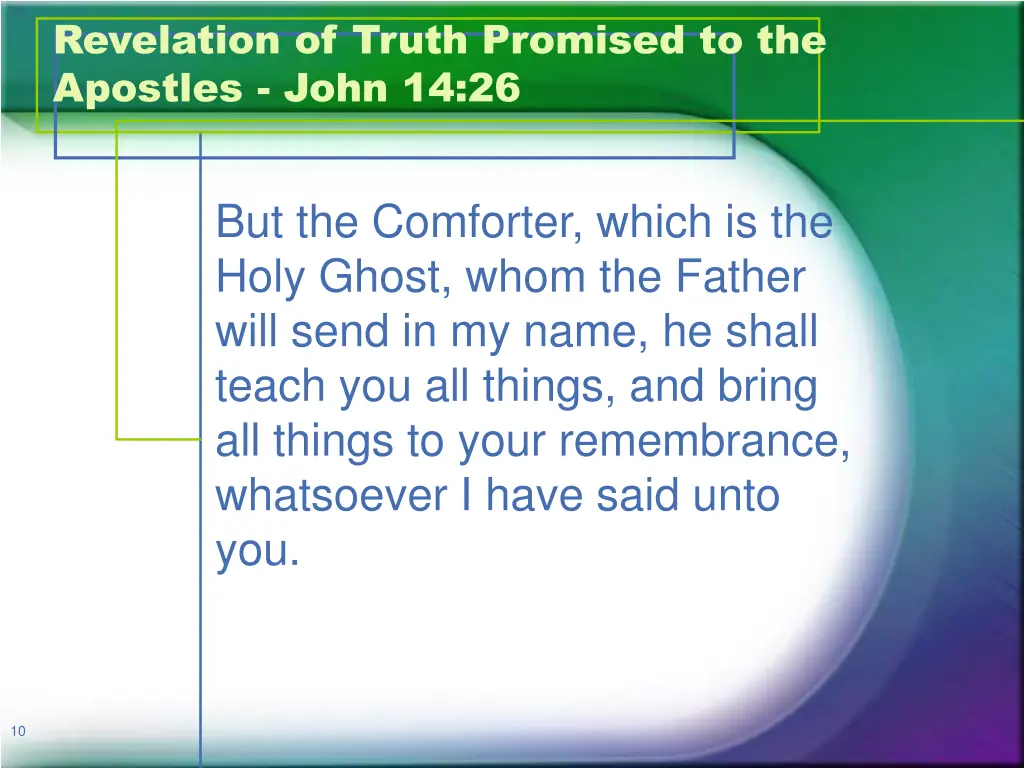 revelation of truth promised to the apostles john