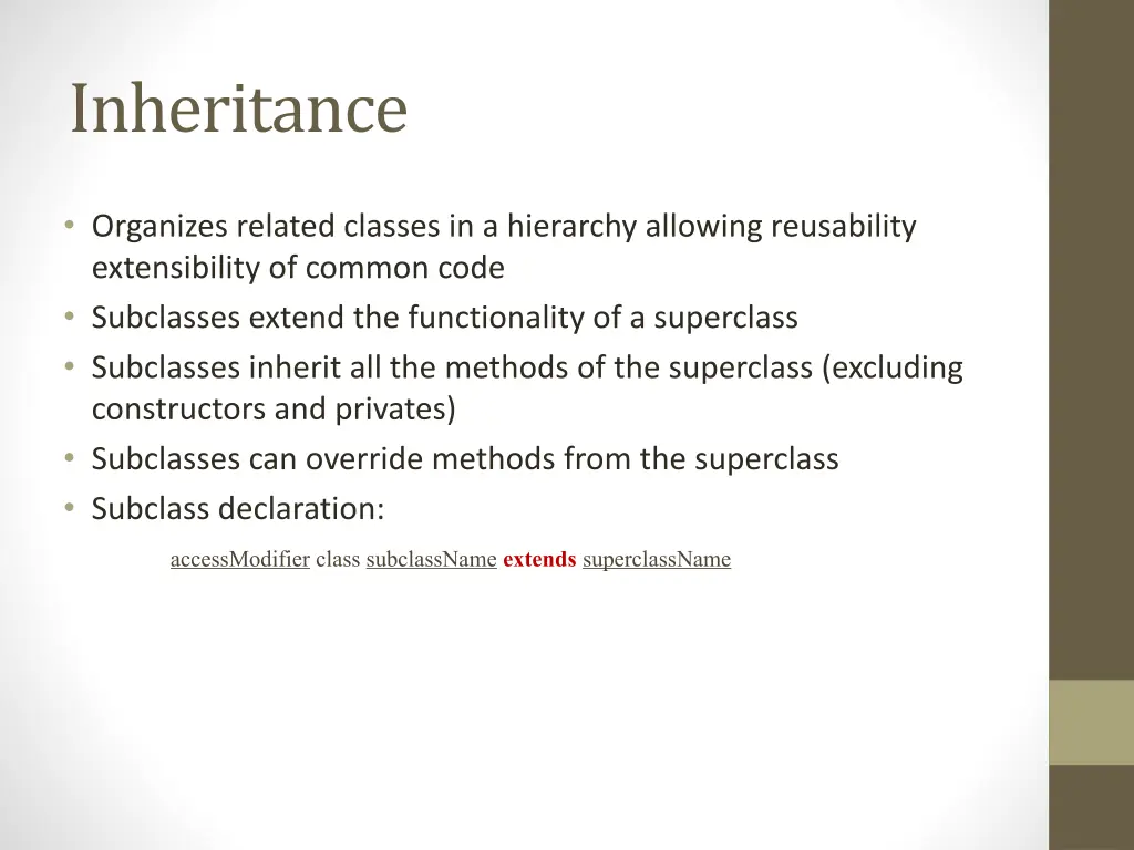 inheritance