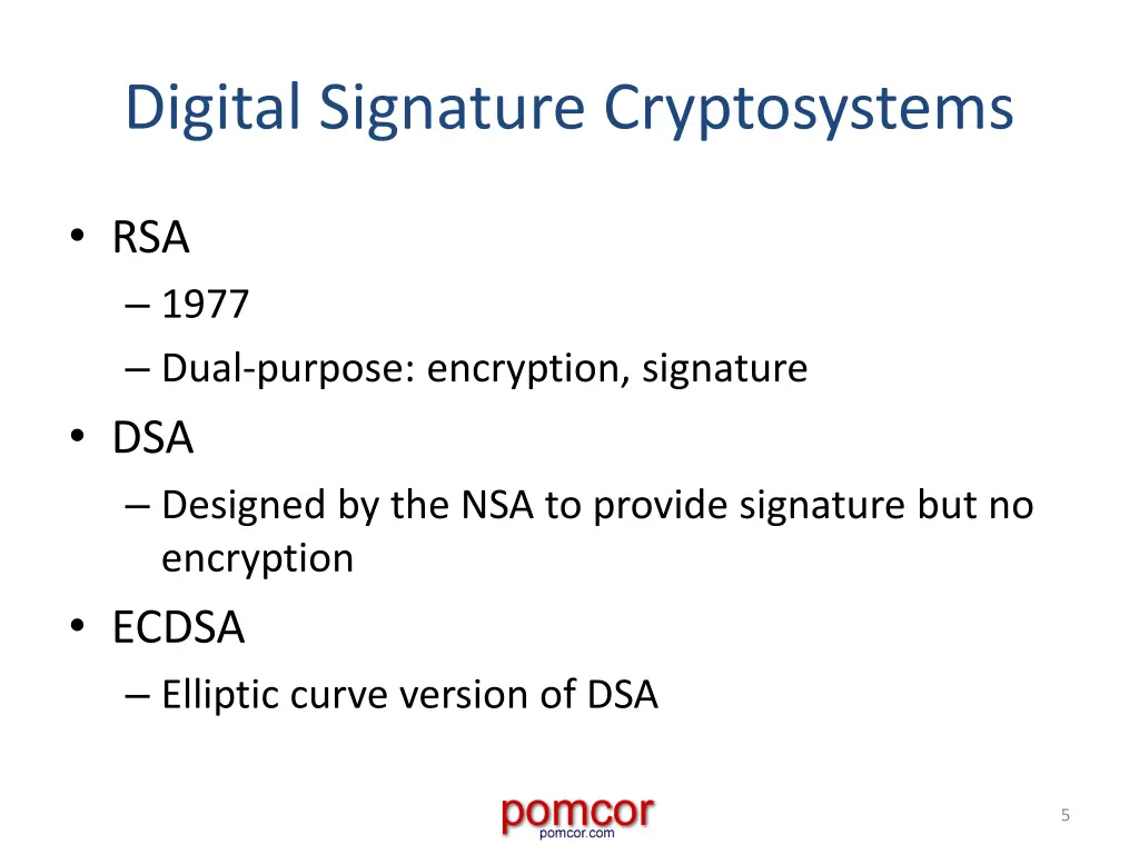 digital signature cryptosystems