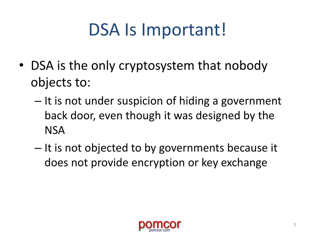 dsa is important