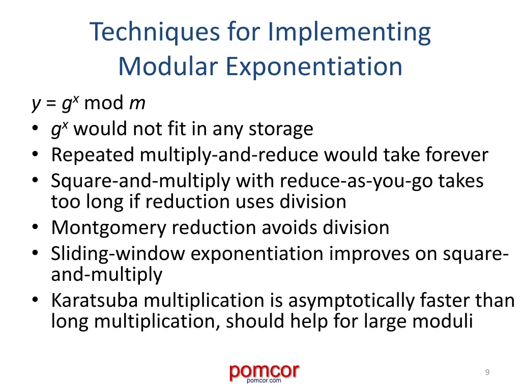 techniques for implementing modular