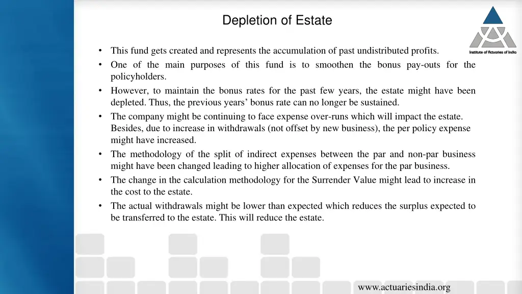 depletion of estate