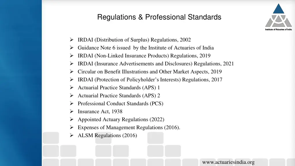 regulations professional standards