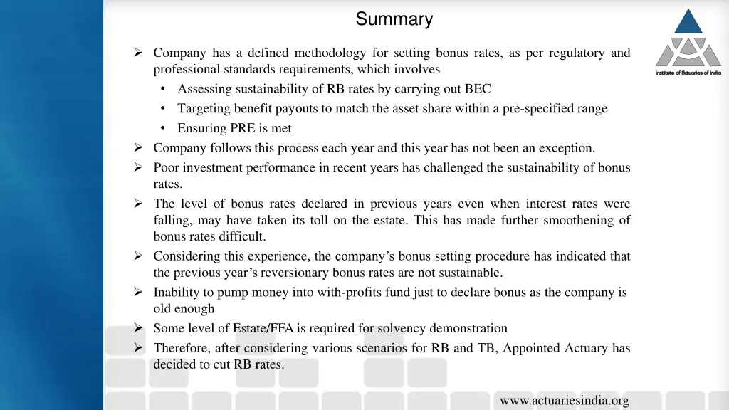 summary