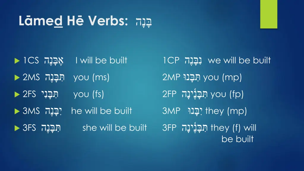 l me d h verbs 2