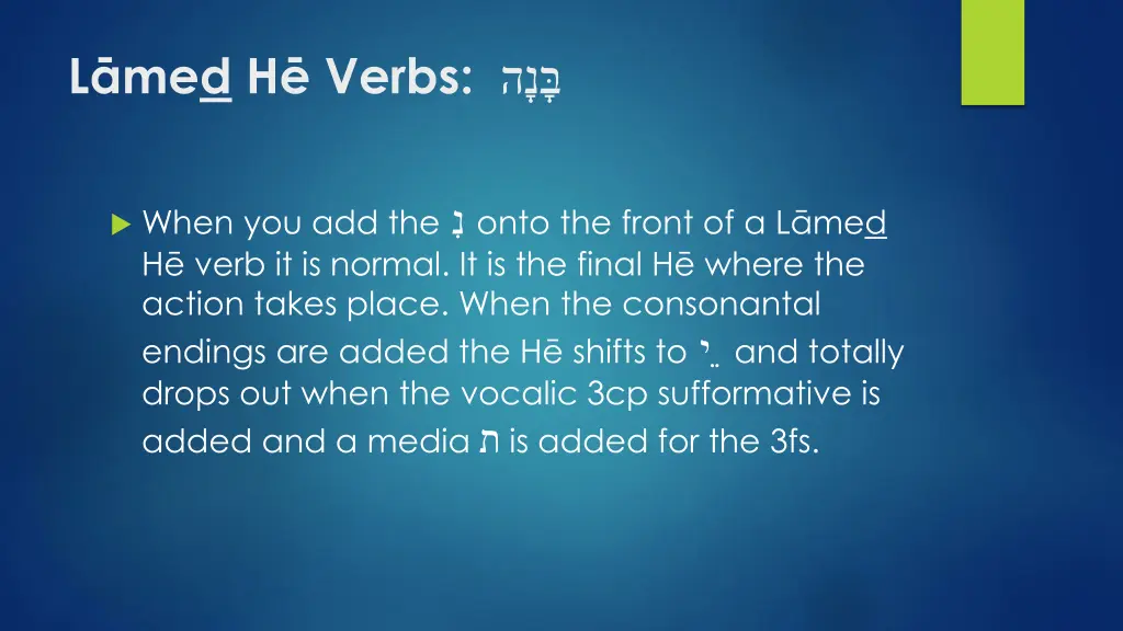 l me d h verbs