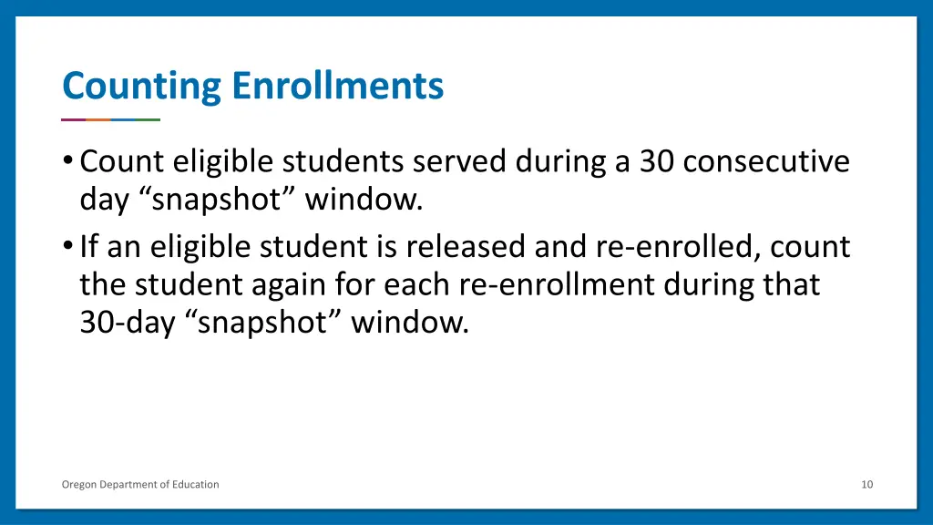 counting enrollments