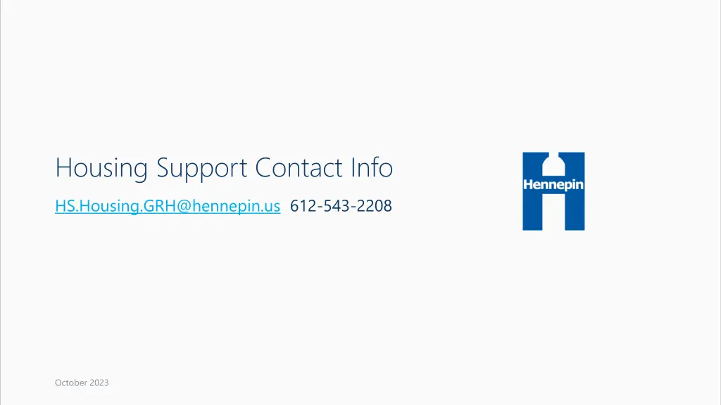 housing support contact info