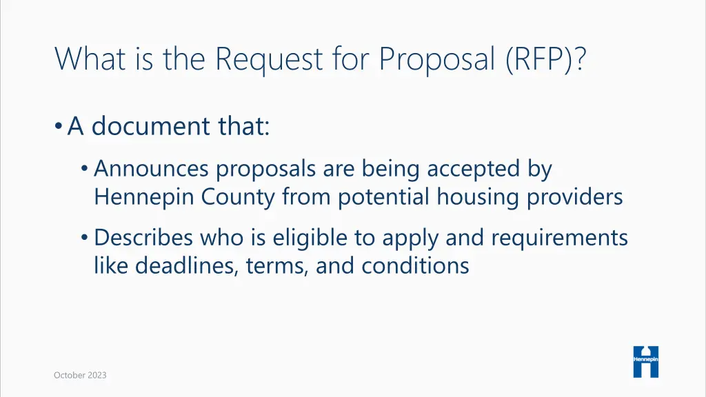 what is the request for proposal rfp