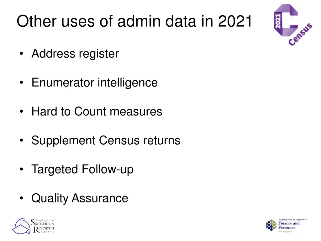 other uses of admin data in 2021