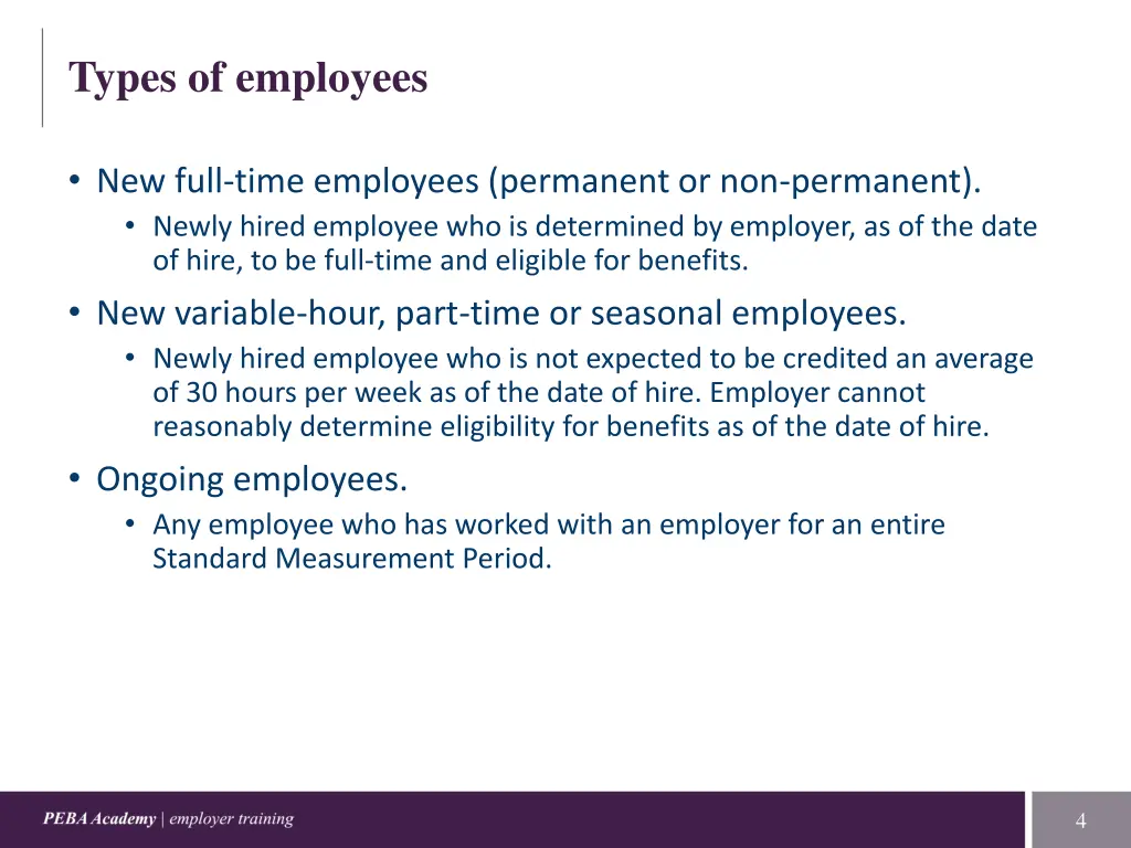 types of employees