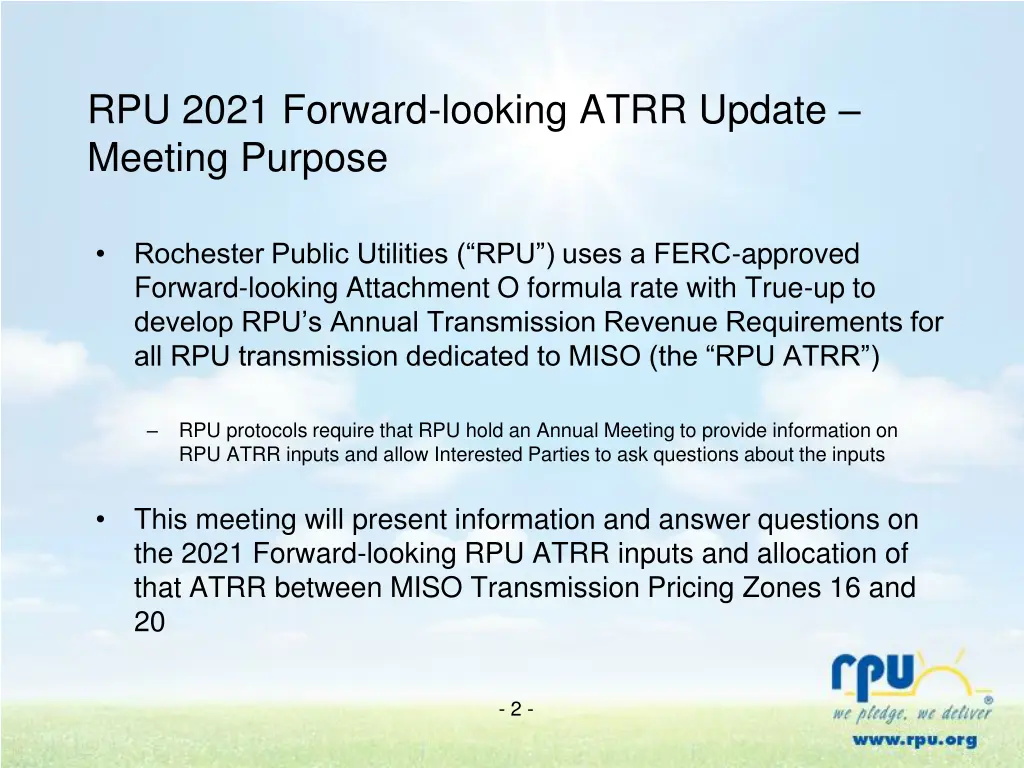 rpu 2021 forward looking atrr update meeting