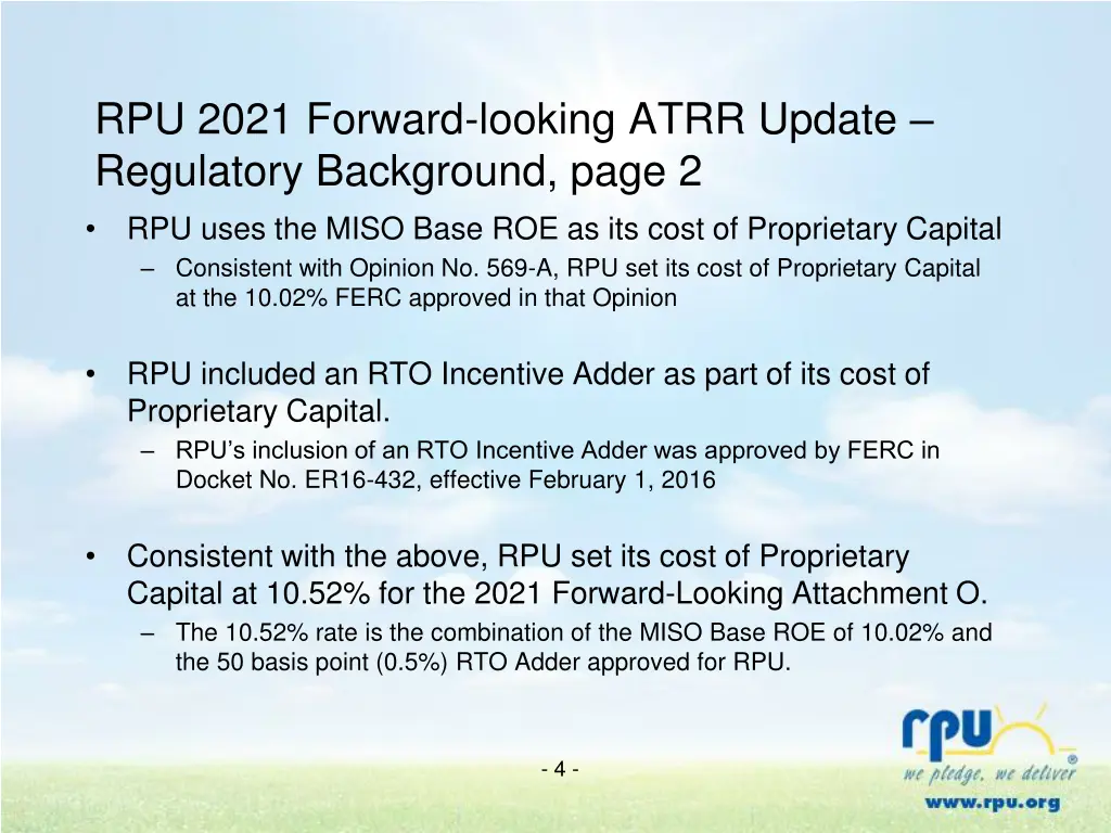 rpu 2021 forward looking atrr update regulatory 1