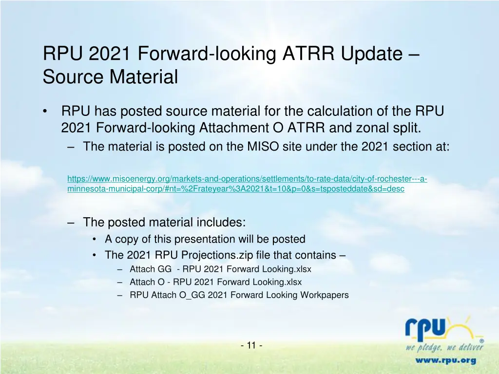 rpu 2021 forward looking atrr update source