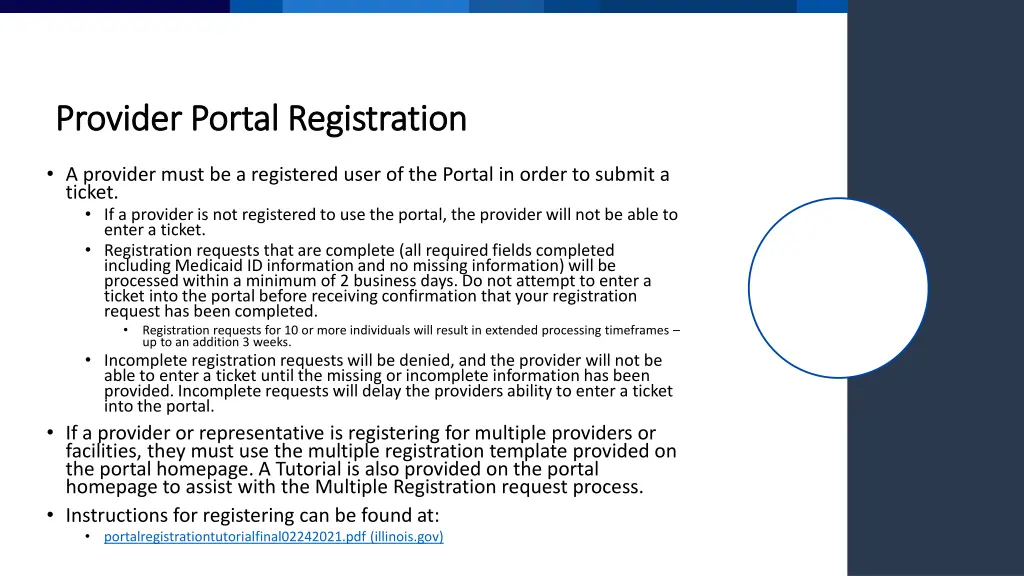 provider portal registration provider portal