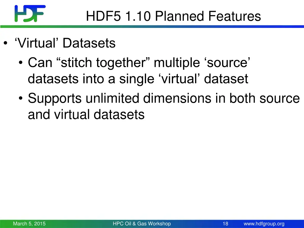 hdf5 1 10 planned features 1