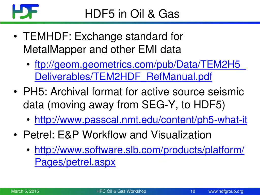 hdf5 in oil gas 1