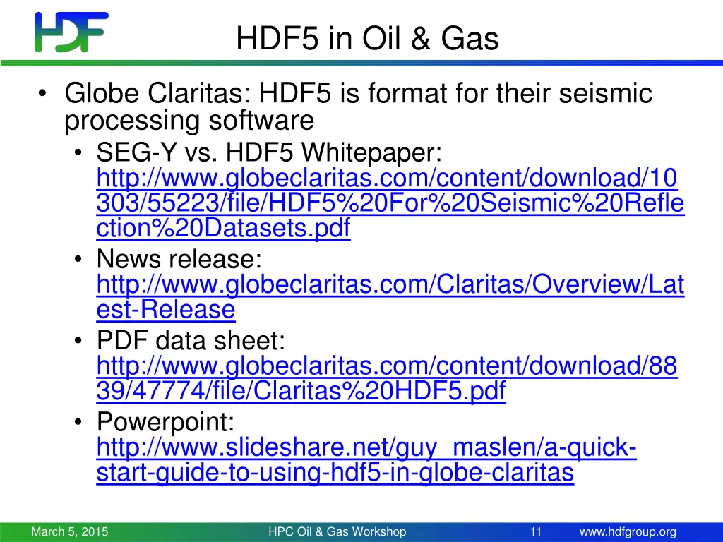 hdf5 in oil gas 2