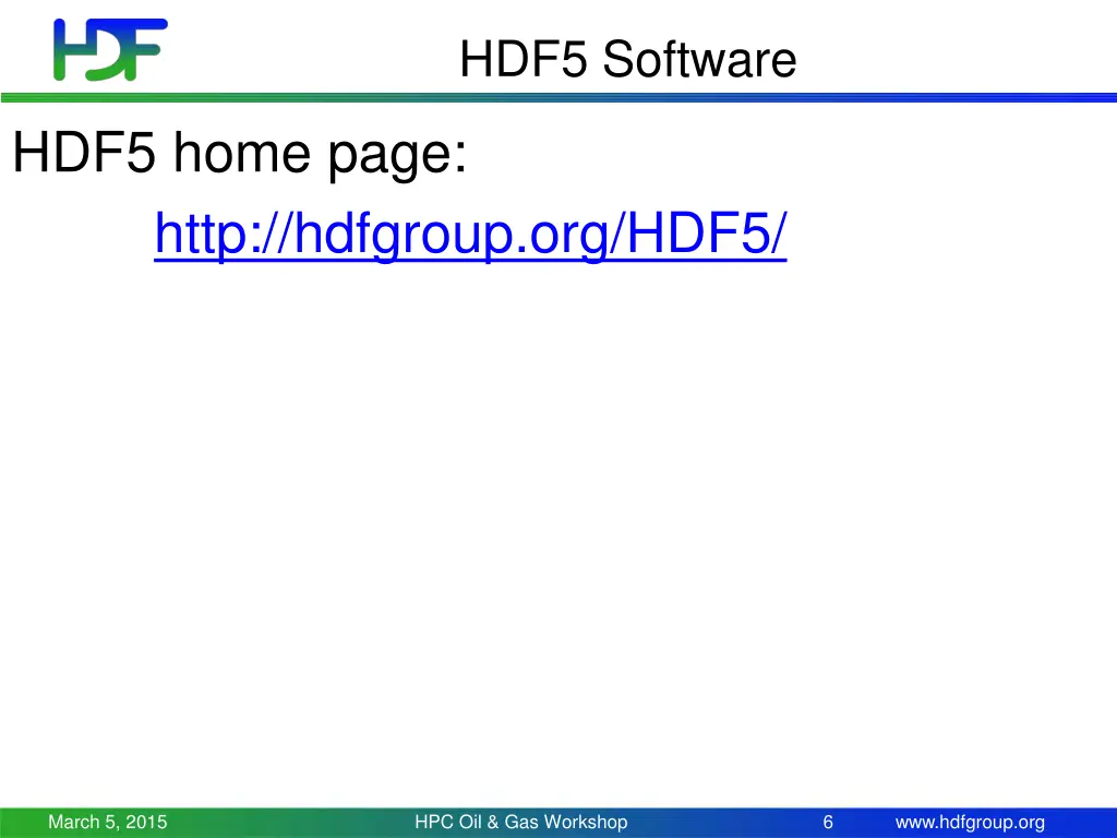 hdf5 software