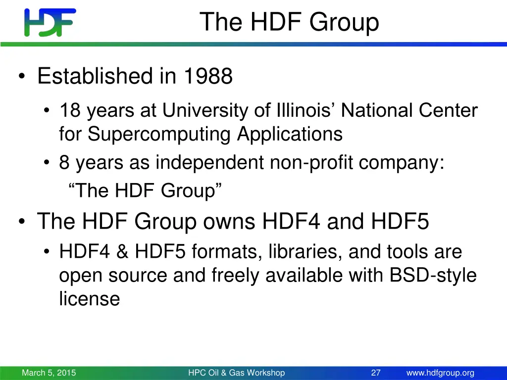 the hdf group 2