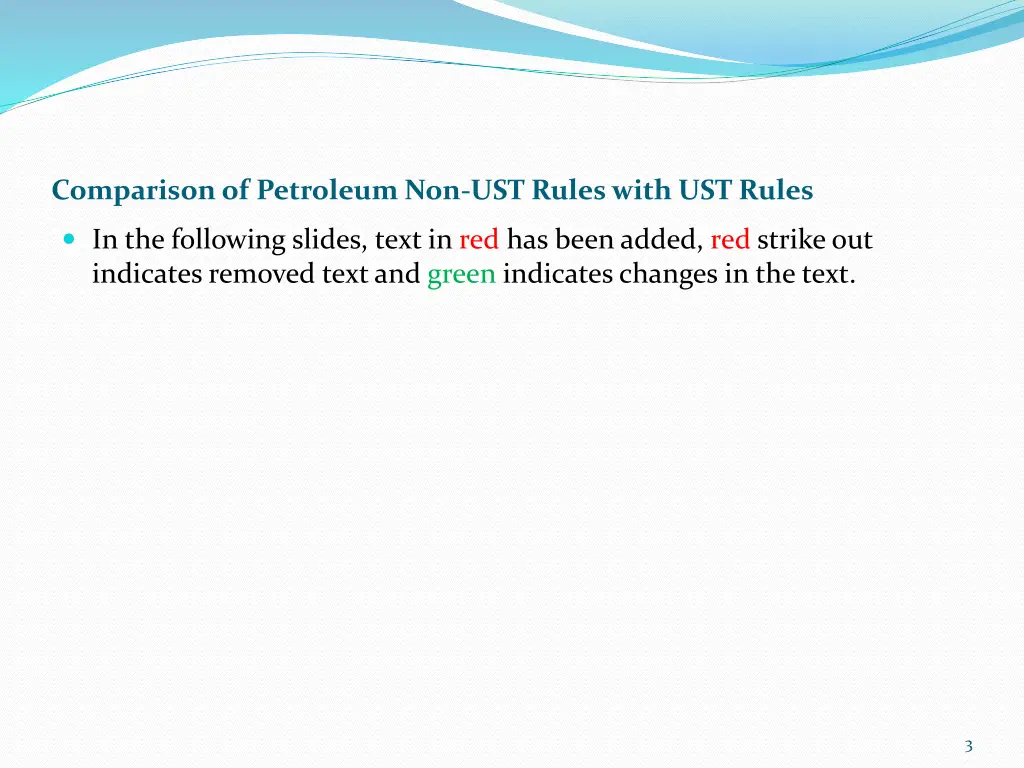 comparison of petroleum non ust rules with