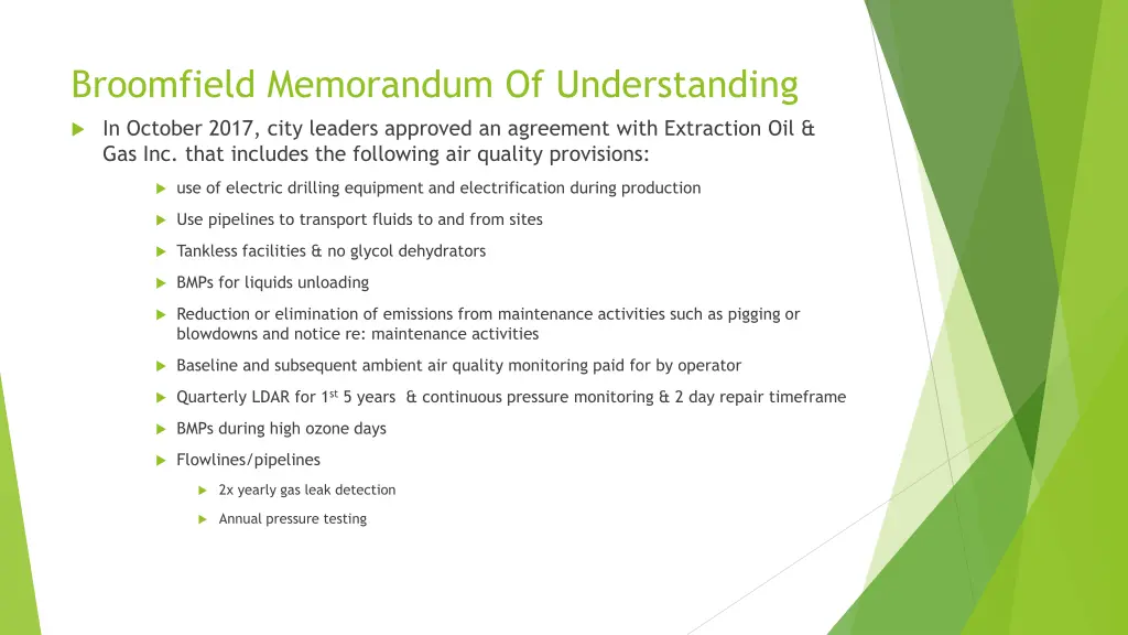 broomfield memorandum of understanding