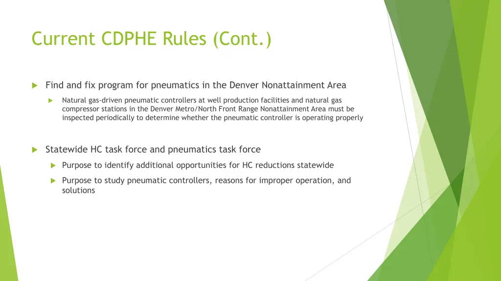 current cdphe rules cont