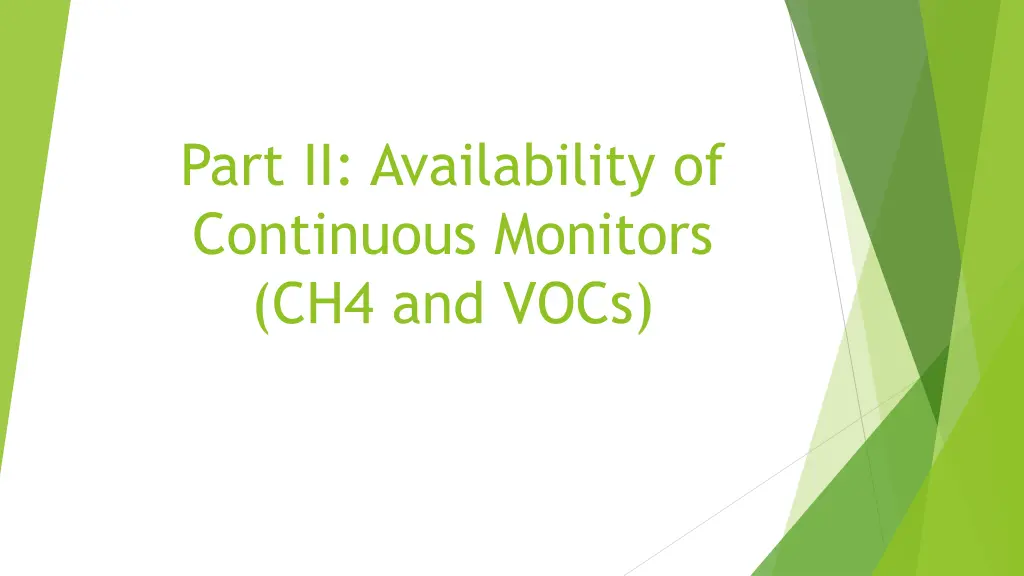 part ii availability of continuous monitors