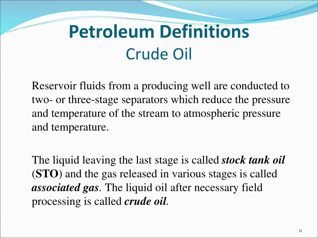 petroleum definitions crude oil