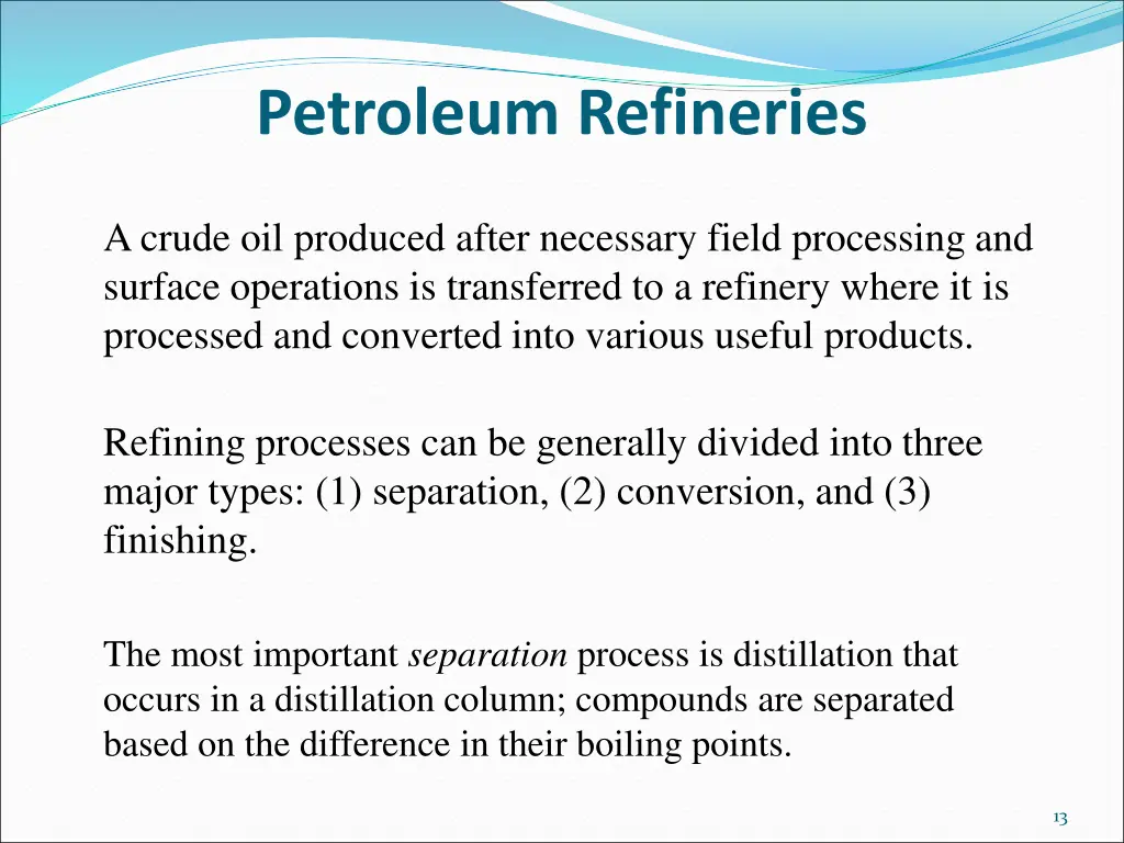 petroleum refineries