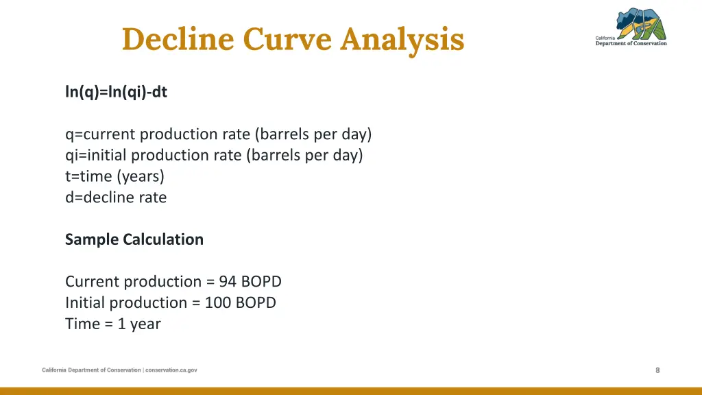 decline curve analysis